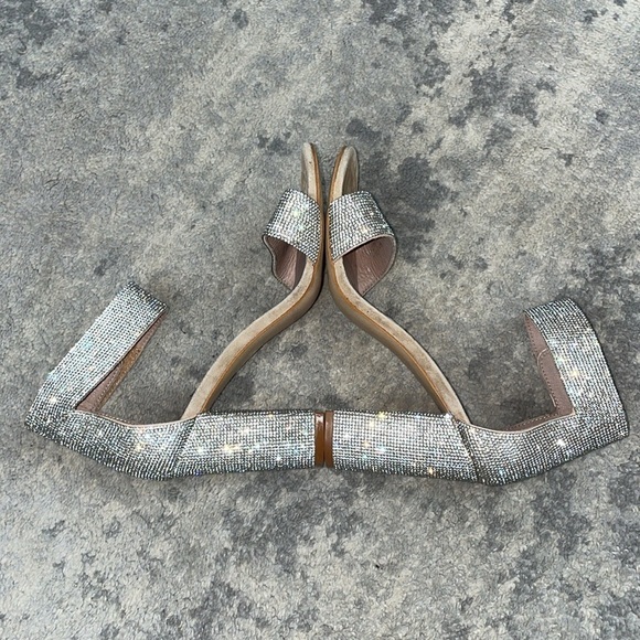 Jeffrey Campbell Kassidy Heels Sparkle Crystals Silver Party Glam NYE Sz 7 - Picture 9 of 15